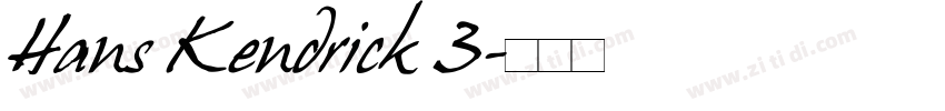 Hans Kendrick 3字体转换